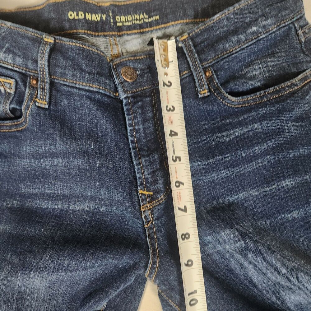 Old Navy Original Mid Rise Jeans Womens Size 6 Regular Blue Stretch Skinny Denim - Picture 10 of 12